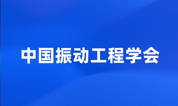 中国振动工程学会