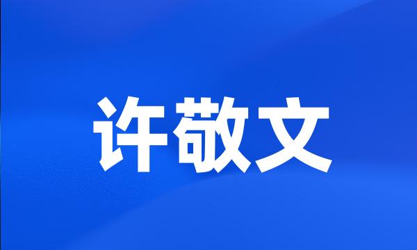 许敬文