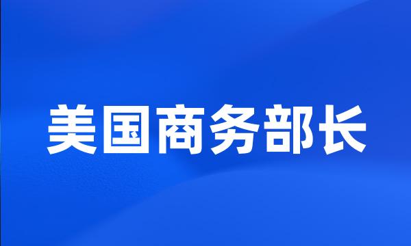 美国商务部长