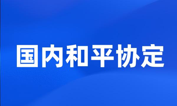 国内和平协定