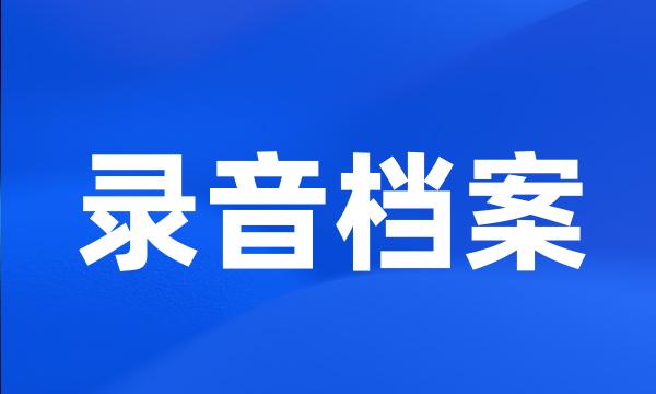 录音档案