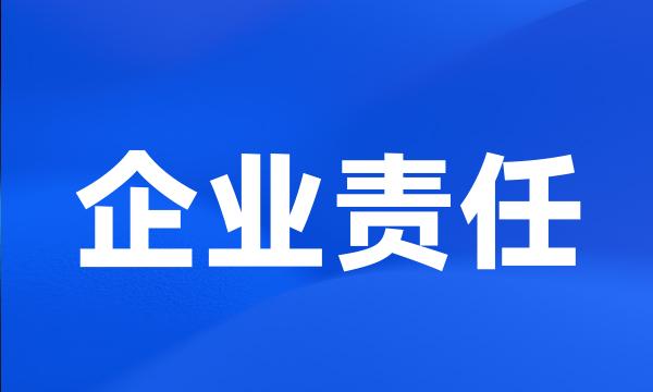 企业责任