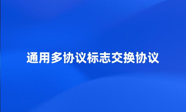 通用多协议标志交换协议