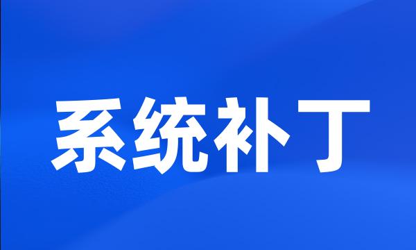 系统补丁