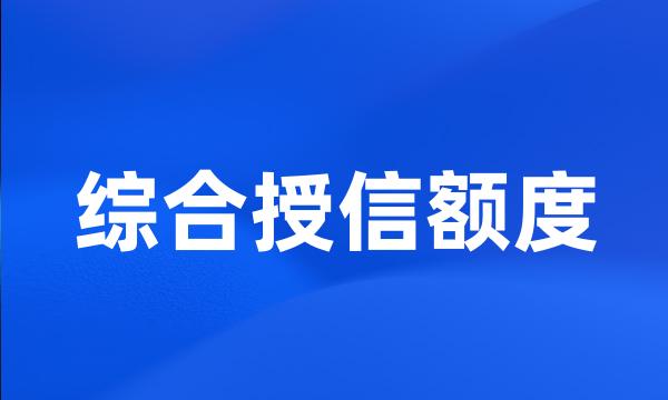 综合授信额度