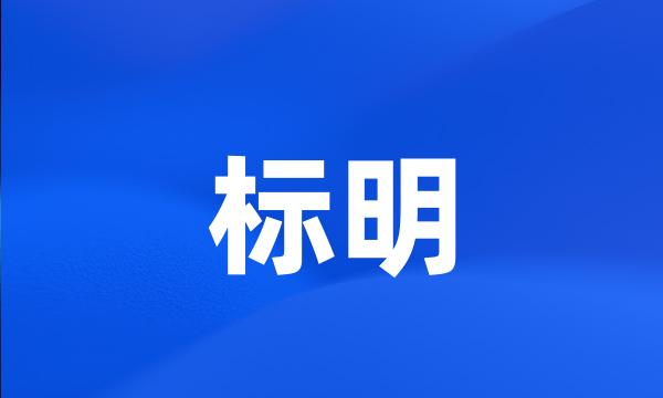 标明