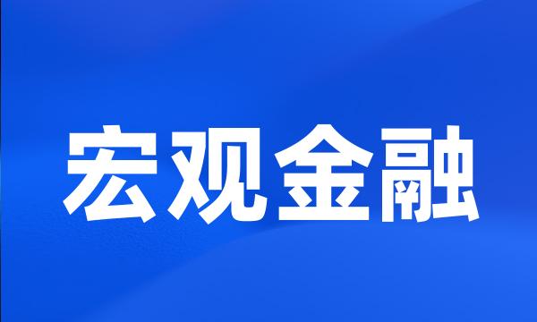 宏观金融