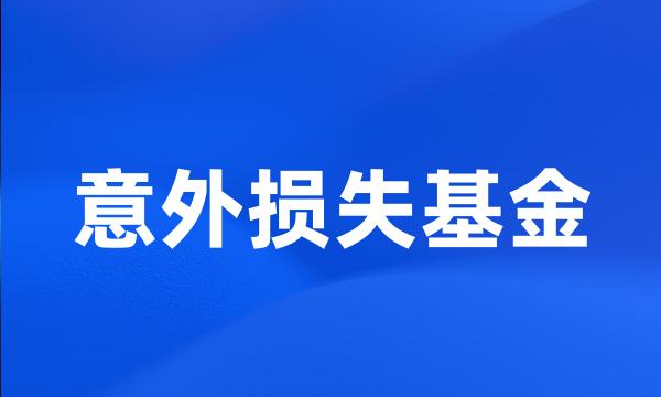 意外损失基金