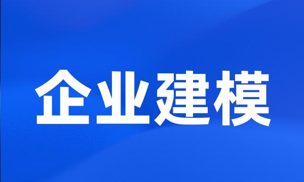 企业建模