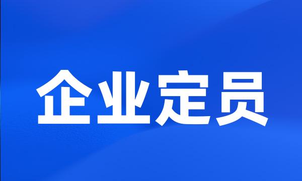 企业定员