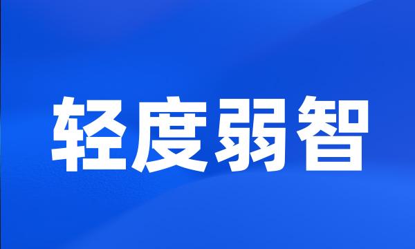 轻度弱智