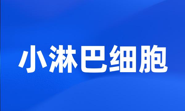 小淋巴细胞