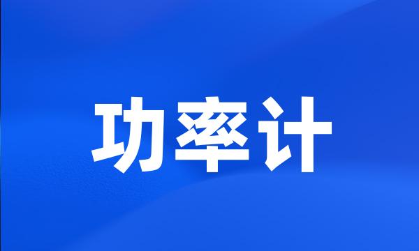 功率计