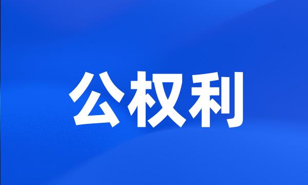 公权利