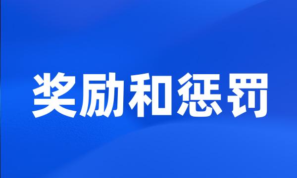 奖励和惩罚