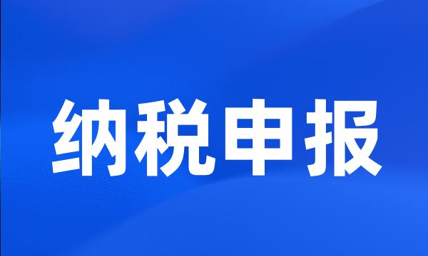 纳税申报