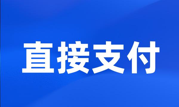 直接支付