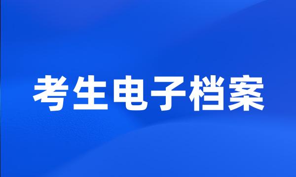 考生电子档案