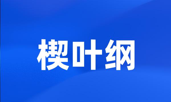 楔叶纲