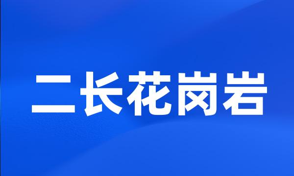 二长花岗岩