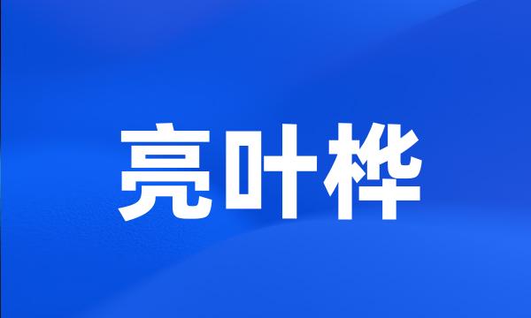 亮叶桦