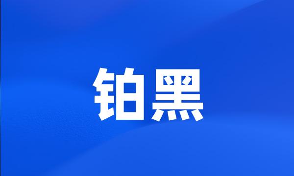 铂黑