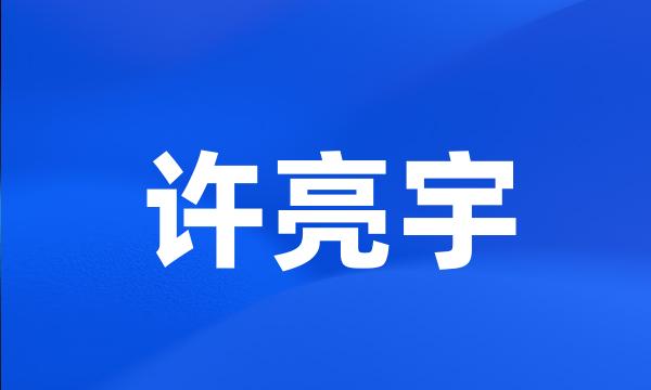 许亮宇