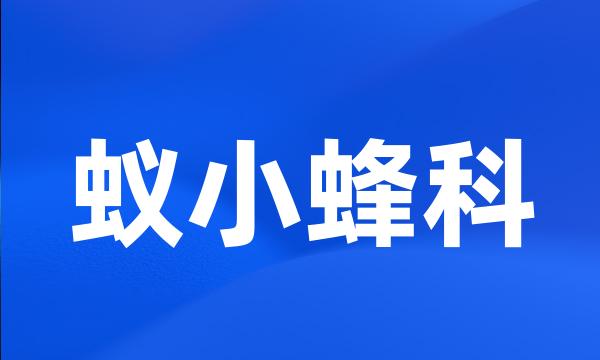 蚁小蜂科