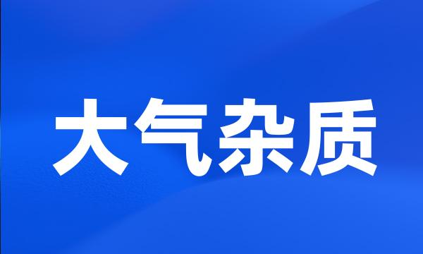 大气杂质