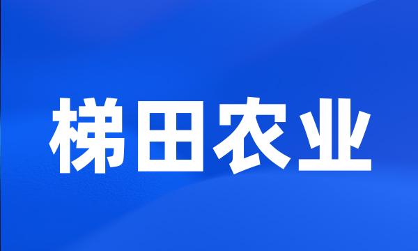 梯田农业