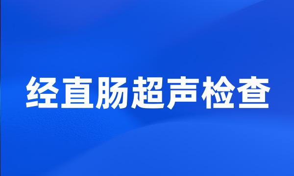 经直肠超声检查