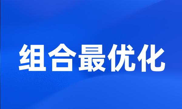 组合最优化