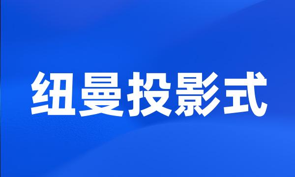 纽曼投影式