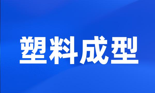 塑料成型