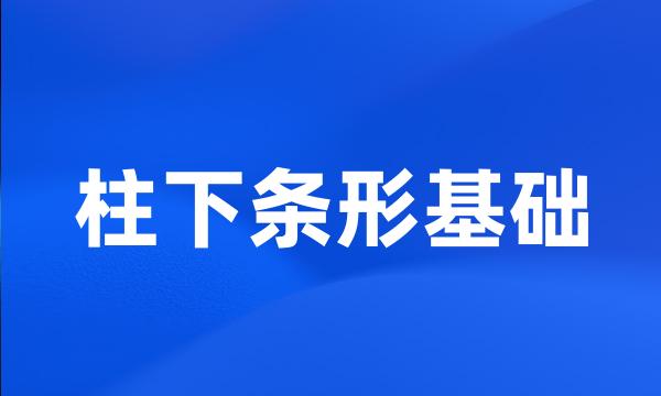 柱下条形基础