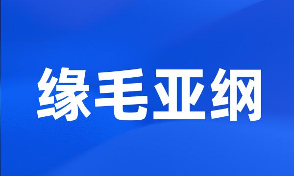 缘毛亚纲