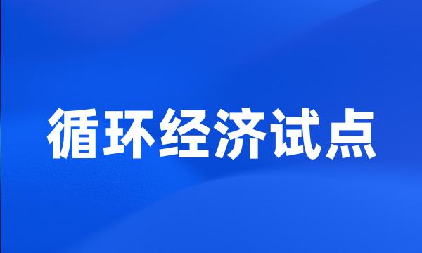 循环经济试点