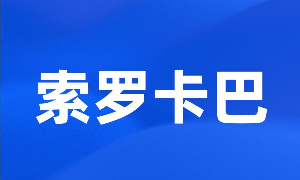 索罗卡巴