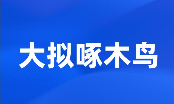 大拟啄木鸟