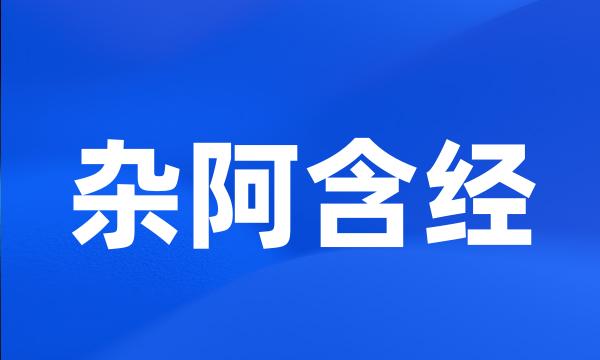 杂阿含经