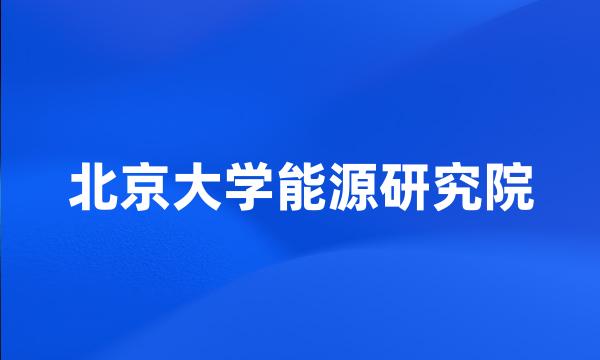 北京大学能源研究院