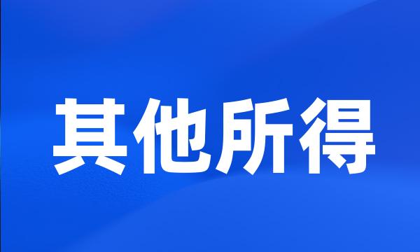 其他所得