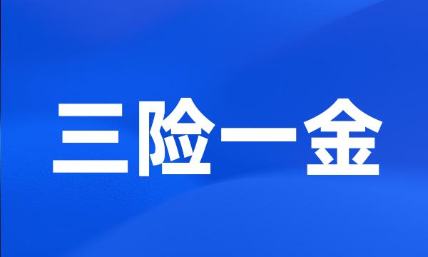 三险一金