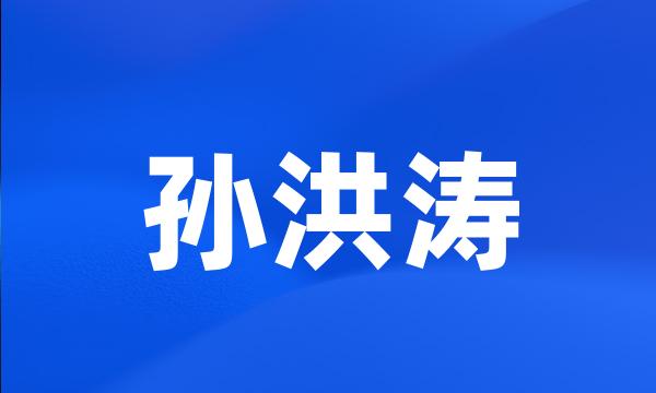 孙洪涛