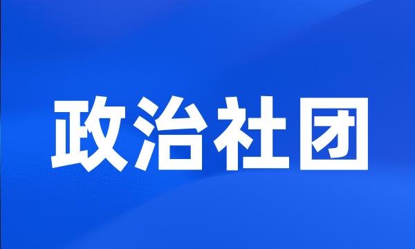 政治社团