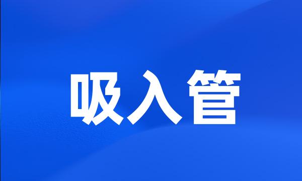 吸入管