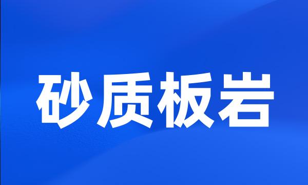 砂质板岩