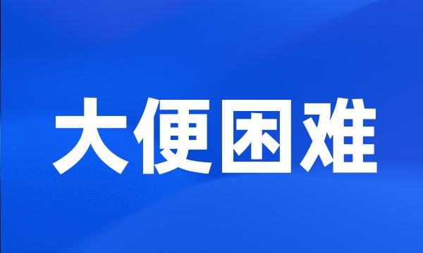 大便困难