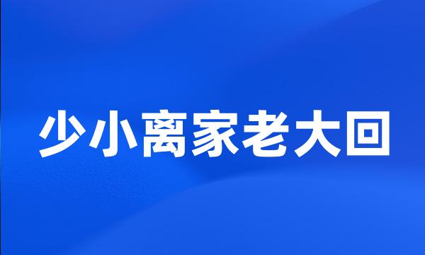 少小离家老大回