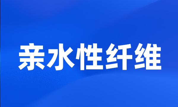 亲水性纤维